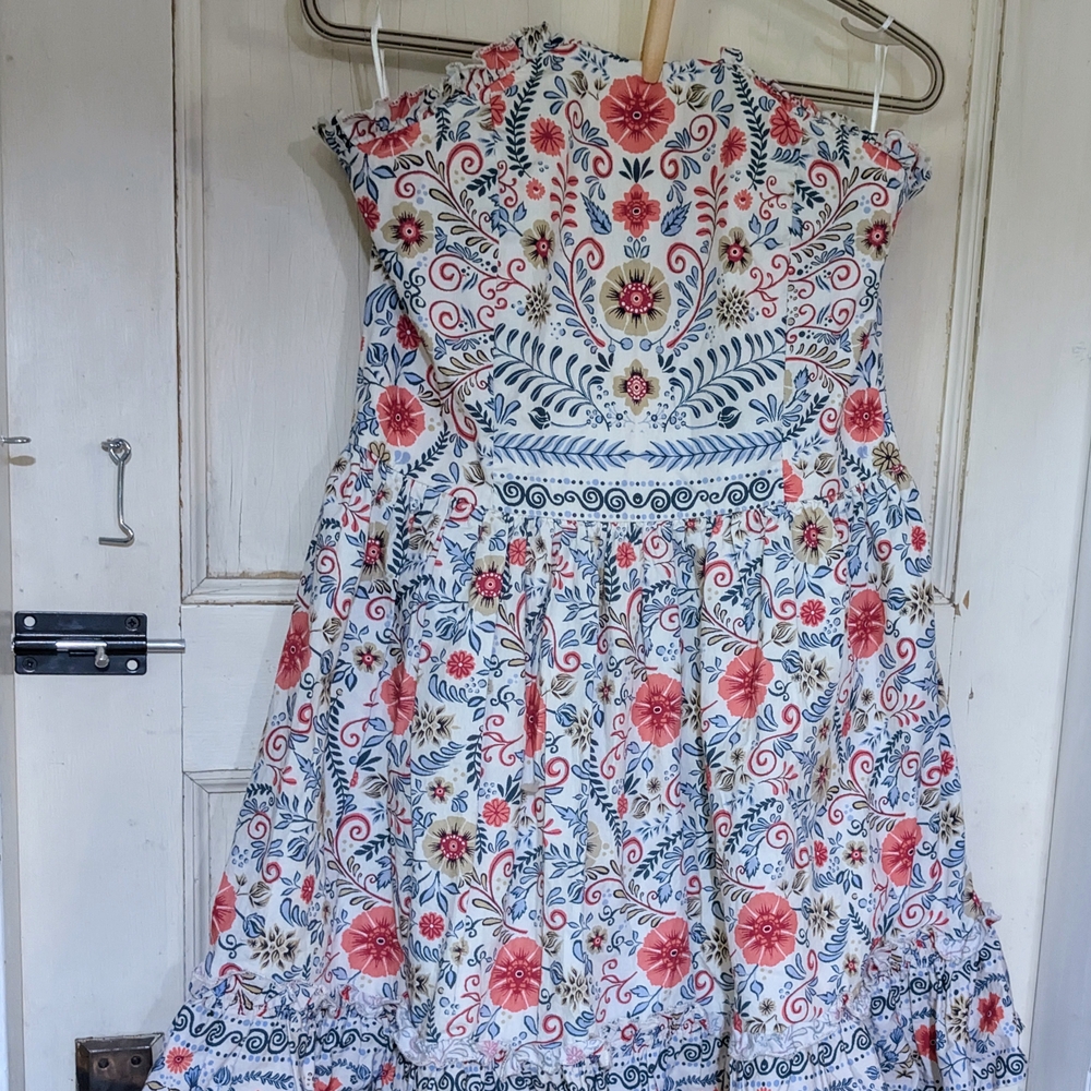 Strapless Floral Patterned Dress